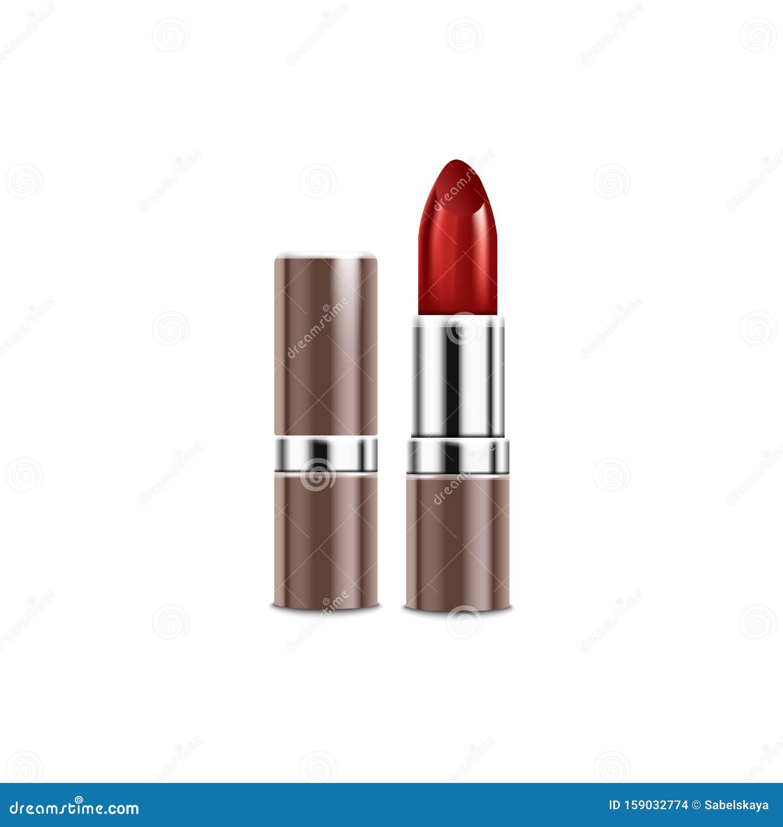 Download Realistic Red Lipstick Mockup - Open And Closed Light ...