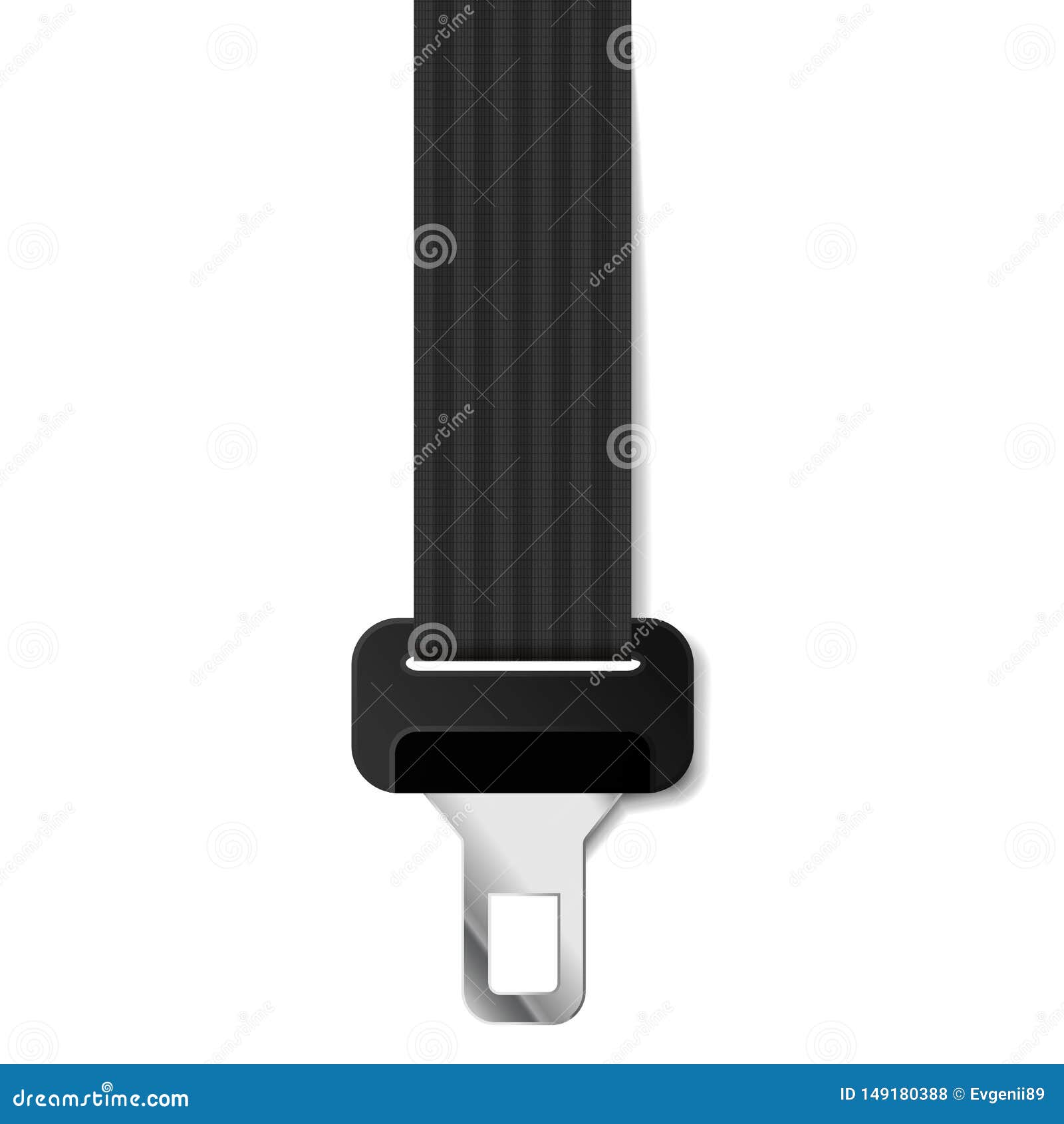 Realistic Safety Belt Lock on White Stock Vector Illustration of