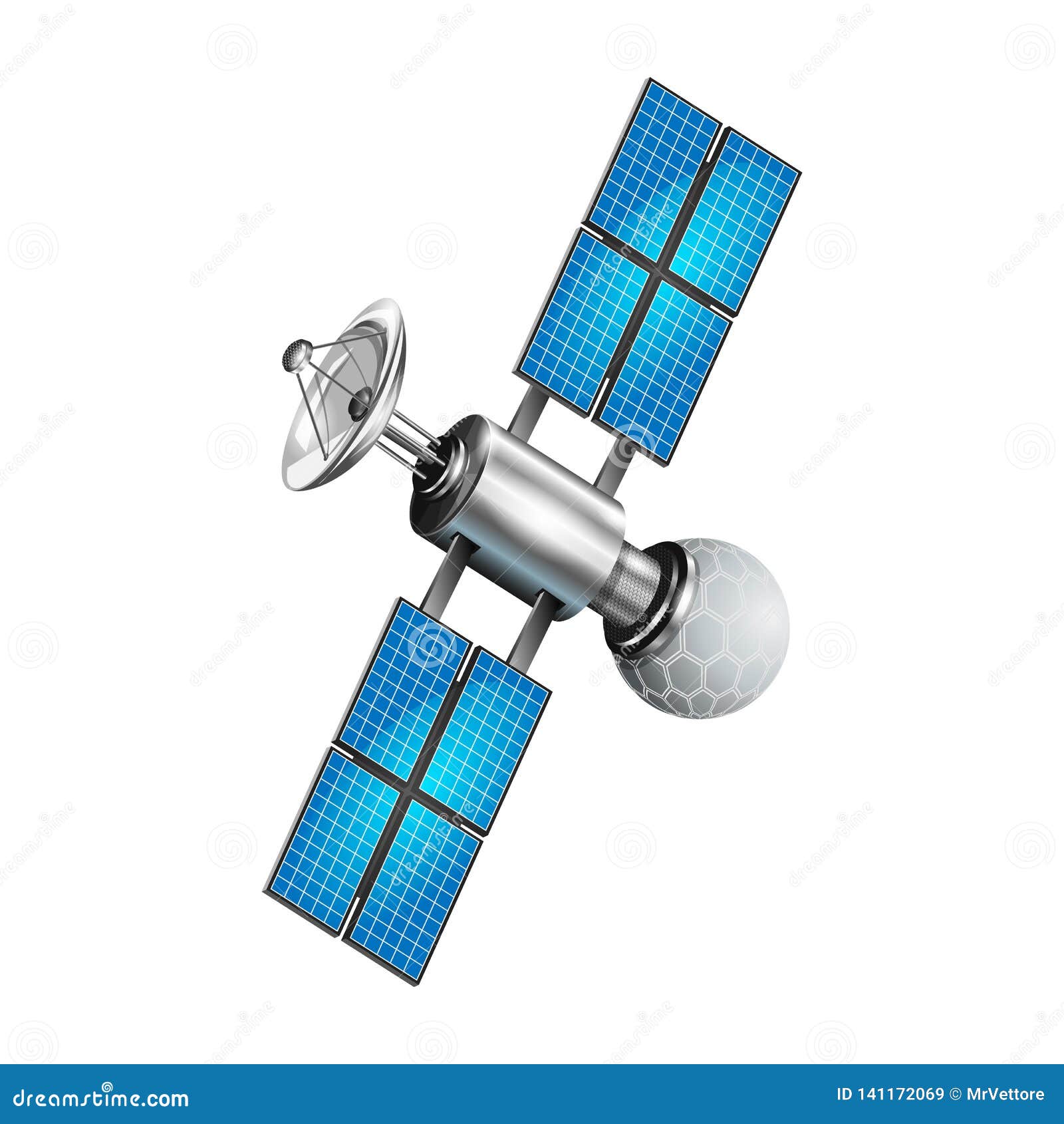 realistic satellite. 3d satelite  . wireless satellite technology