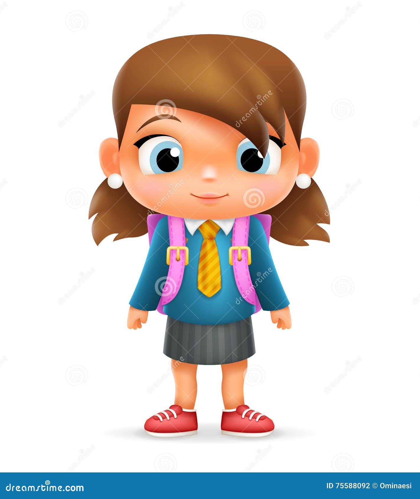 Child girl animation