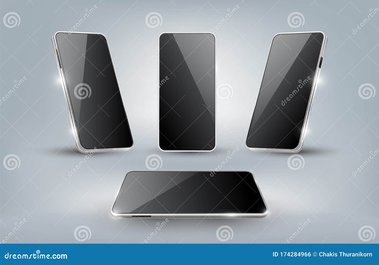 Realistic Smartphone Mockup With Blank Display Isolated