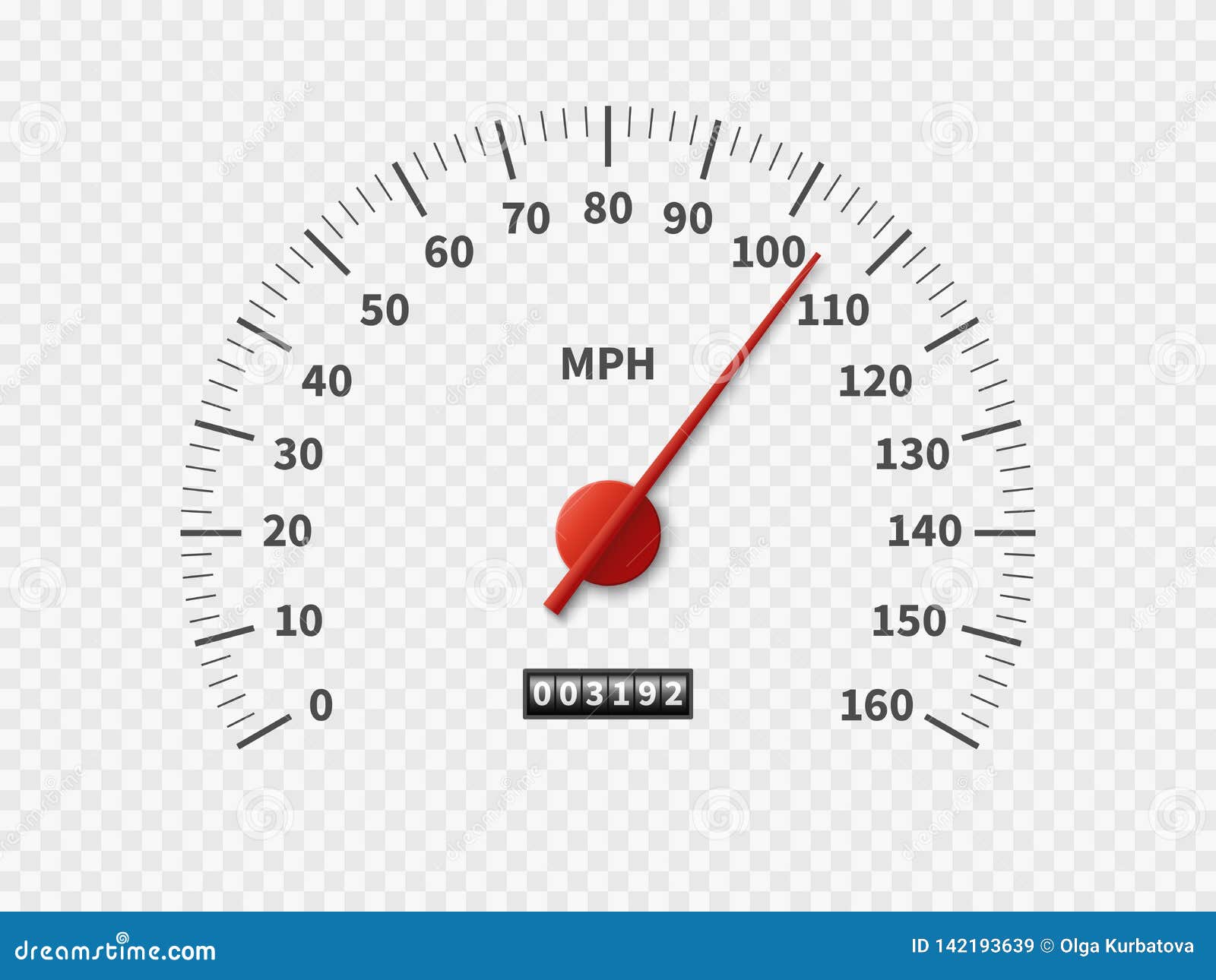 realistic speedometer. car odometer speed counter dial meter rpm motor miles measuring scale white engine meter concept