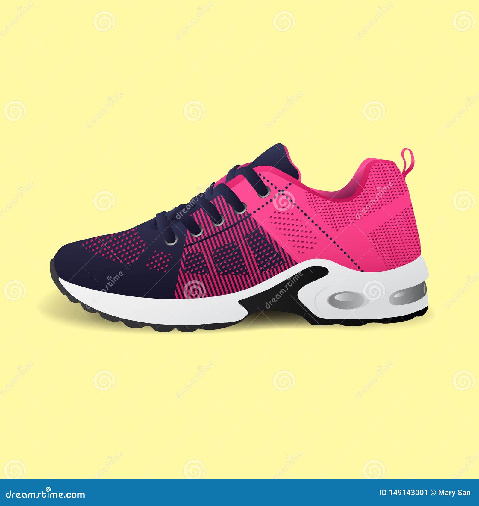 Realistic Sport Running Shoe for Training and Fitness Stock Vector ...