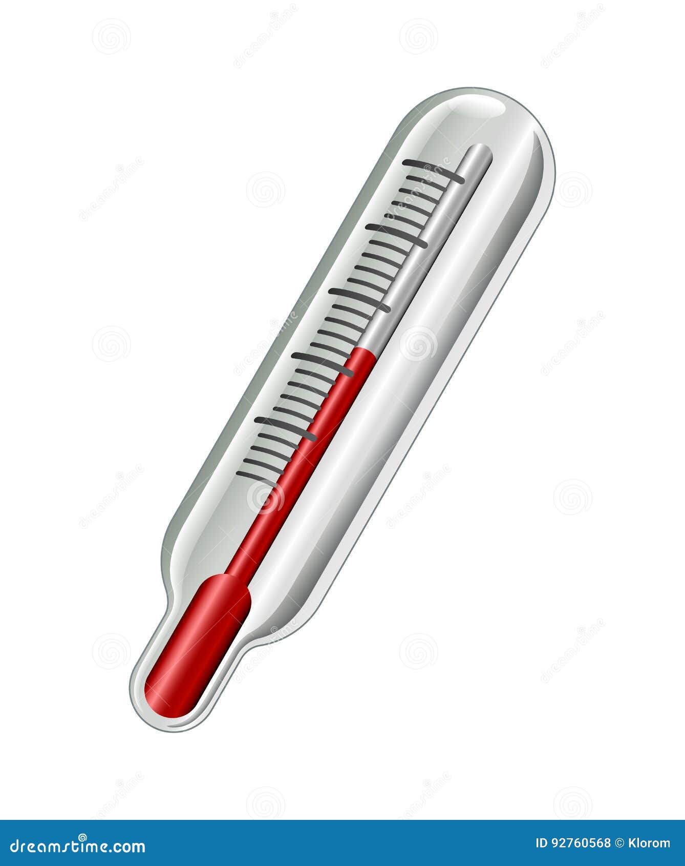 Realistic Stylized Cartoon Thermometer Stock Vector Illustration of