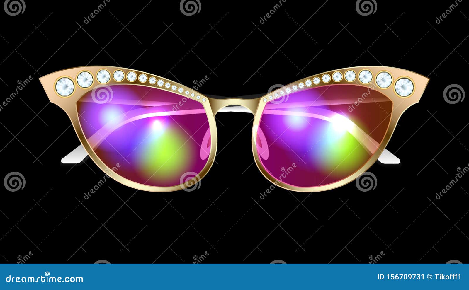 realistic sunglasses with diamonds .