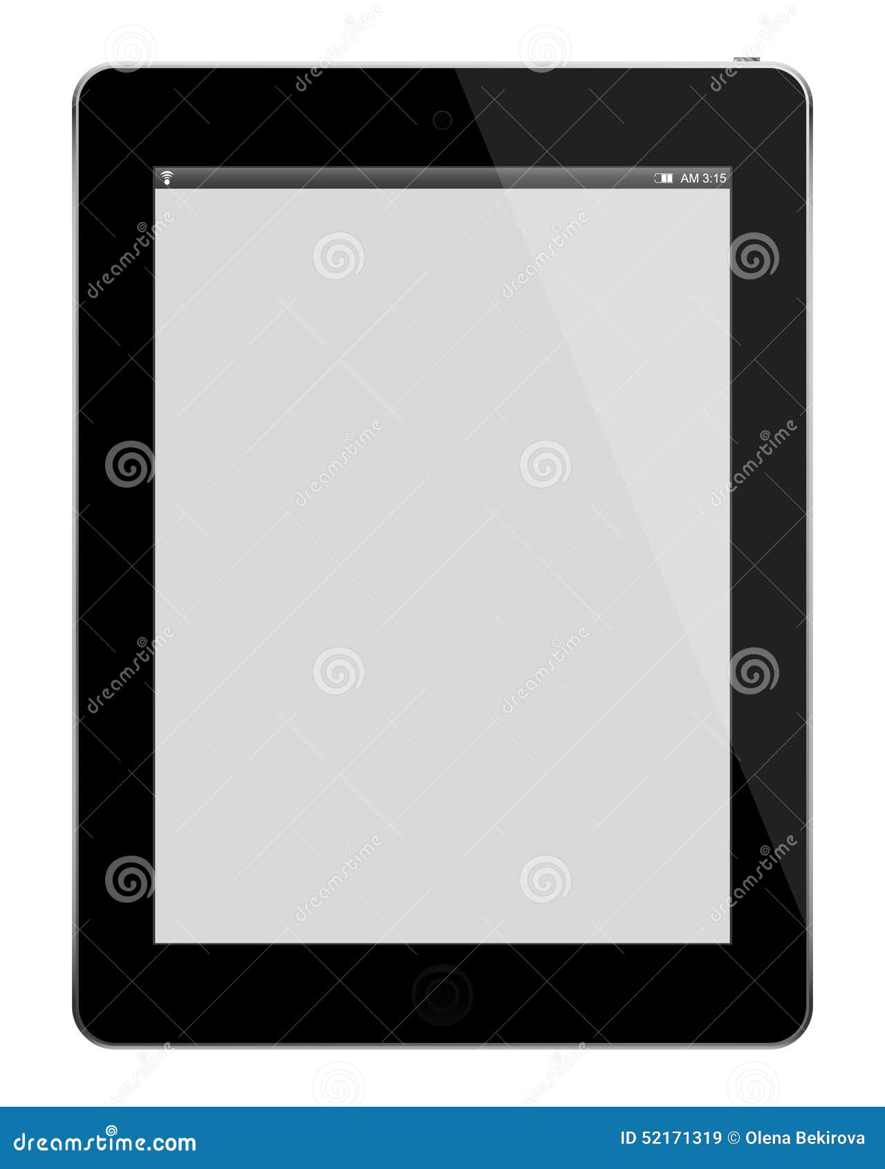 Realistic Tablet Pc Computer With Blank Screen Isolated On White