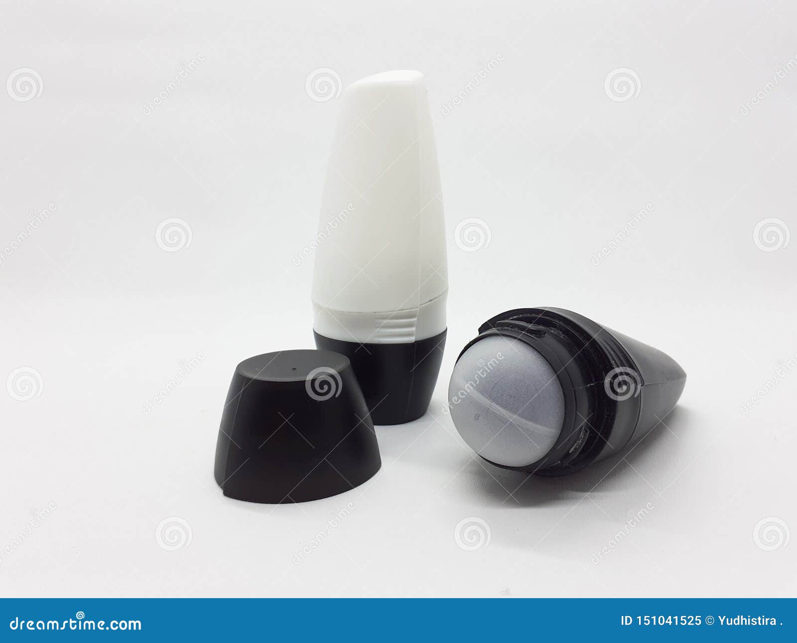 Realistic Template Blank Deodorant Roller Set Cosmetic Bottle