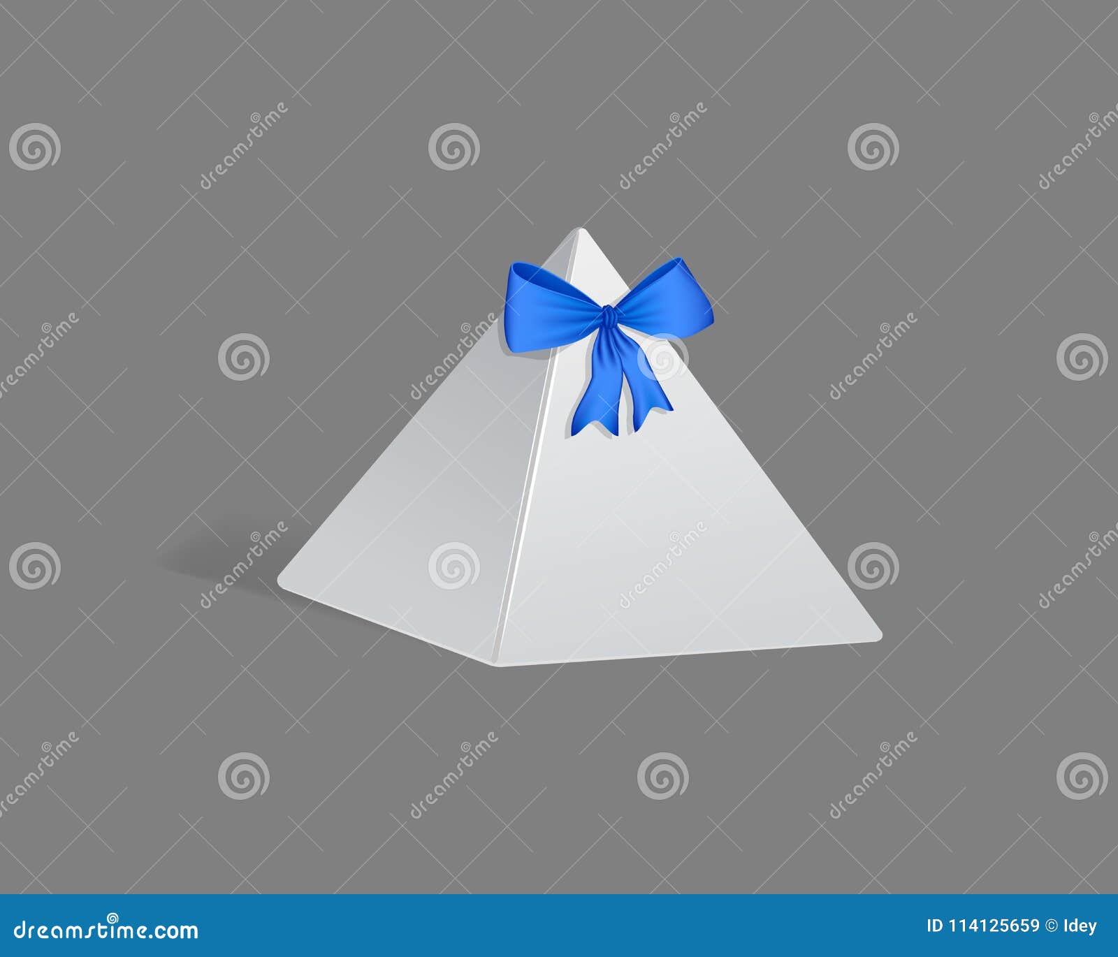 Download Realistic Template, Mockup Gift Paper Packaging, In Form Triangular Pyramid. Stock Vector ...