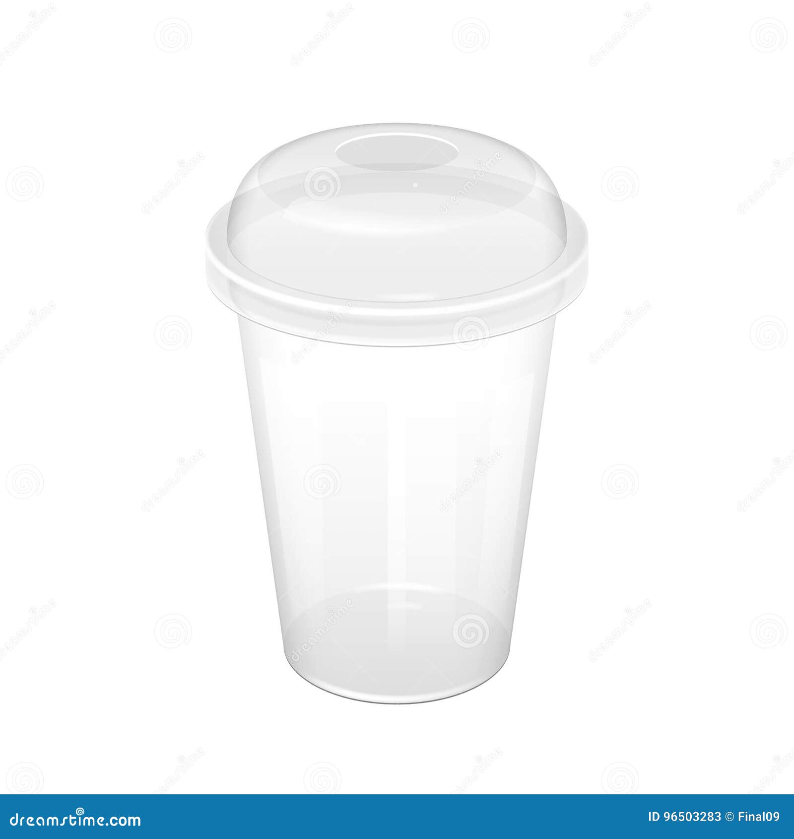 Download Realistic Transparent Disposable Plastic Cup Stock Vector ...