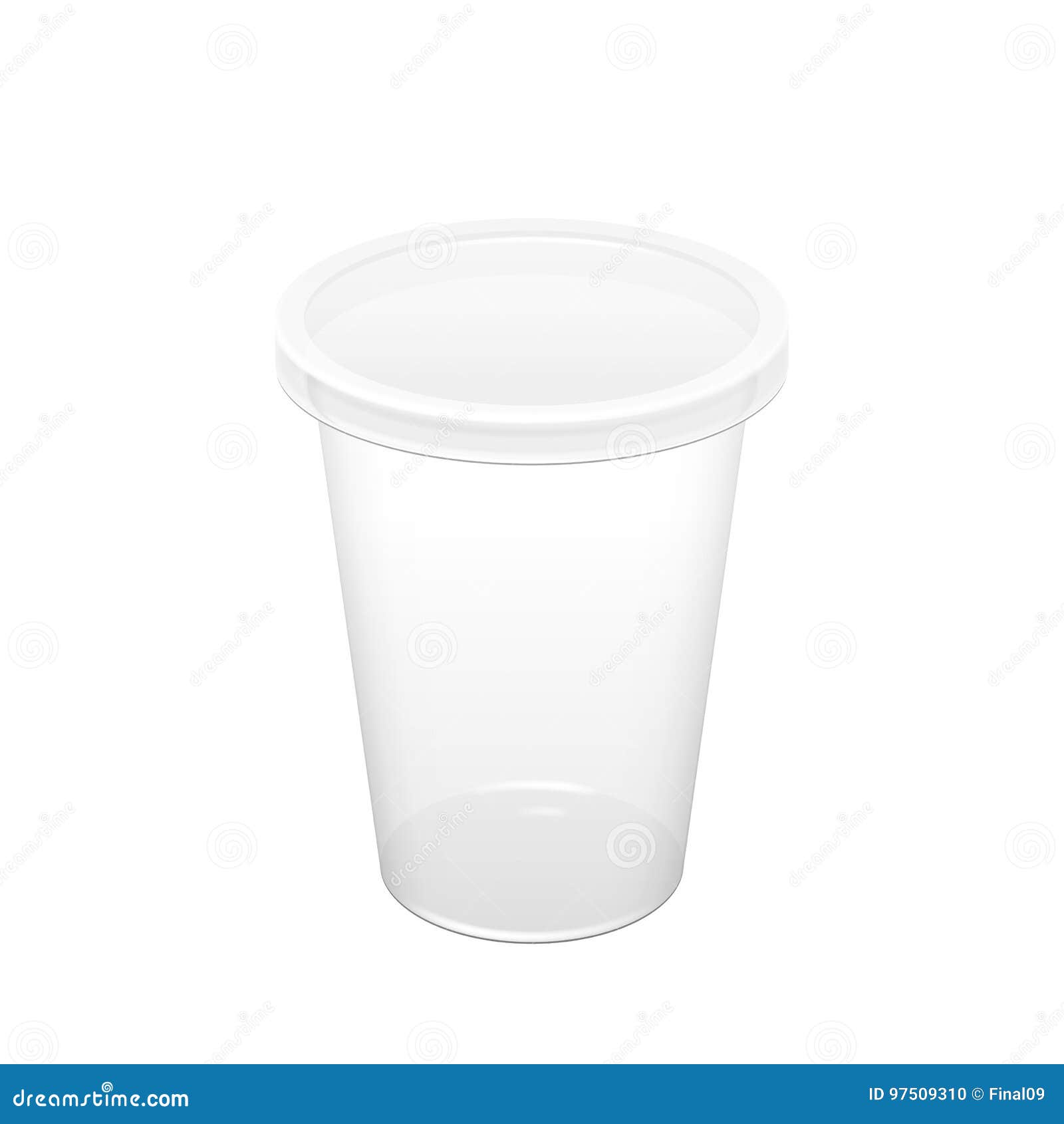 Download Realistic Transparent Disposable Plastic Cup Stock Vector Illustration Of Object Mockup 97509310