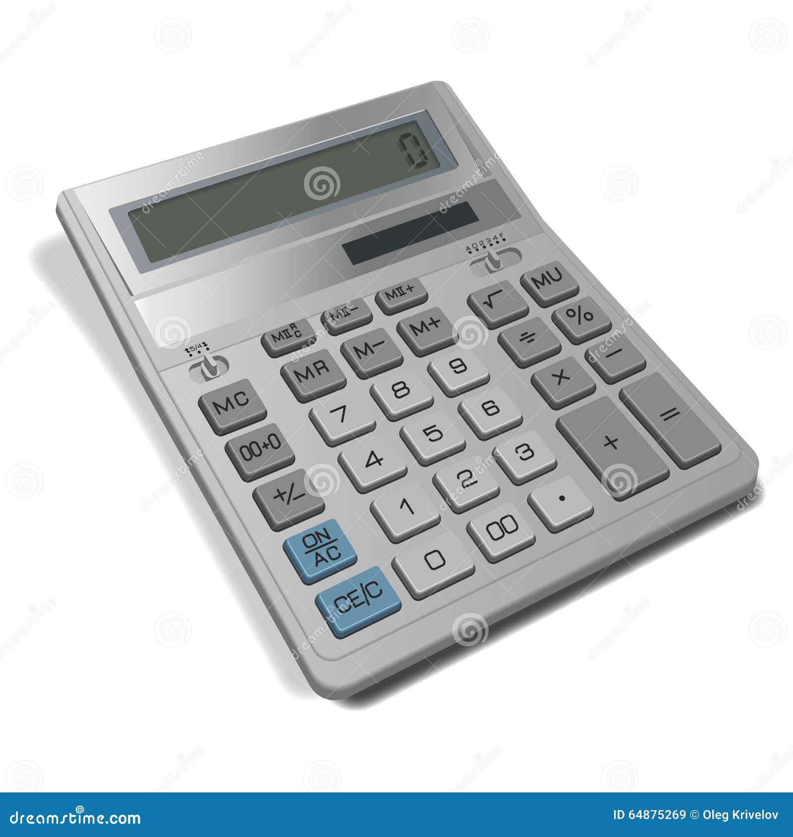 Realistic Vector Calculator Stock Vector Illustration of machine
