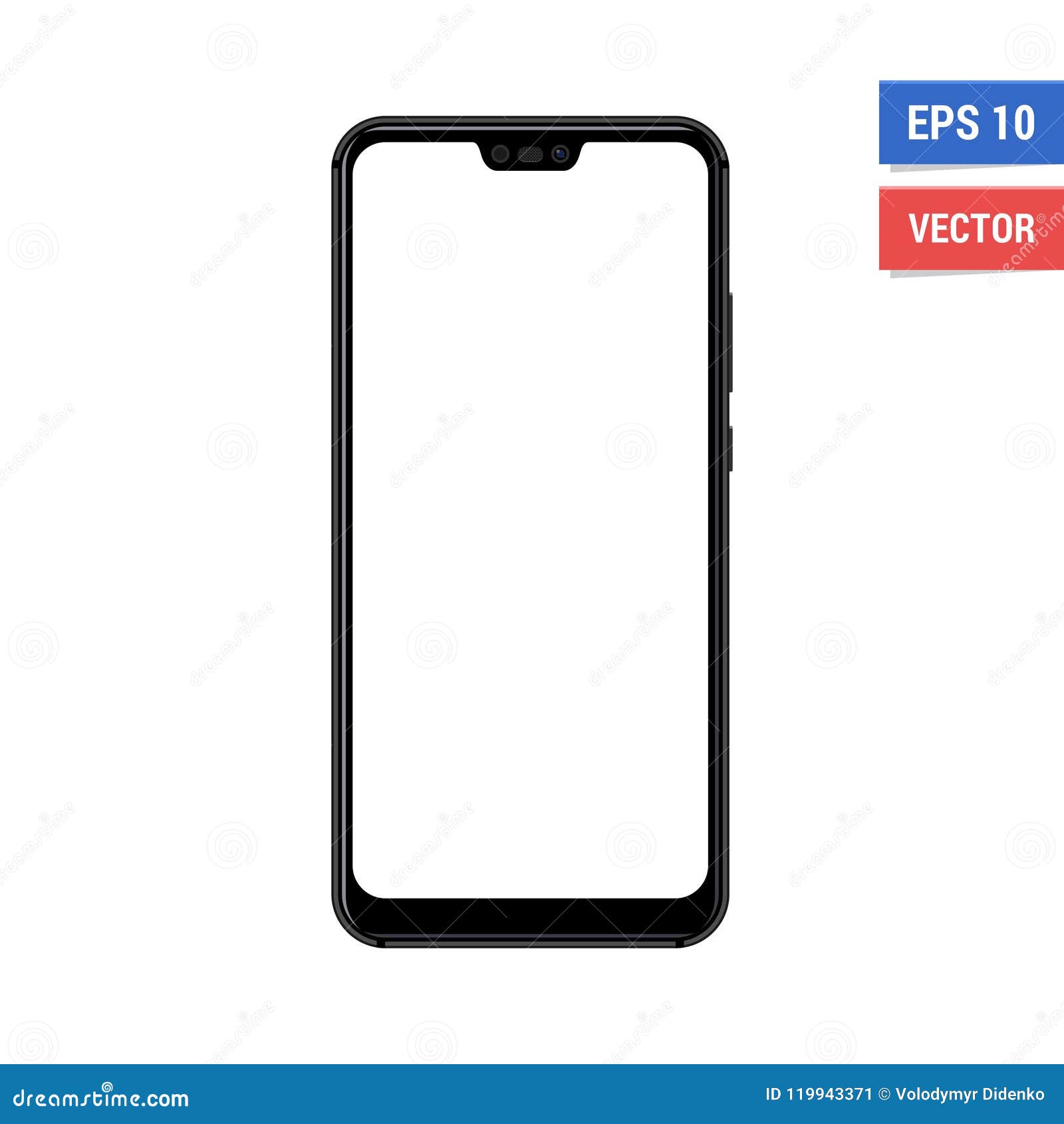 Download Realistic Vector Flat Mock Up Huawei P20 Lite With Blank White Screen Scale Image Any Resolution Stock Vector Illustration Of Mobile Multimedia 119943371