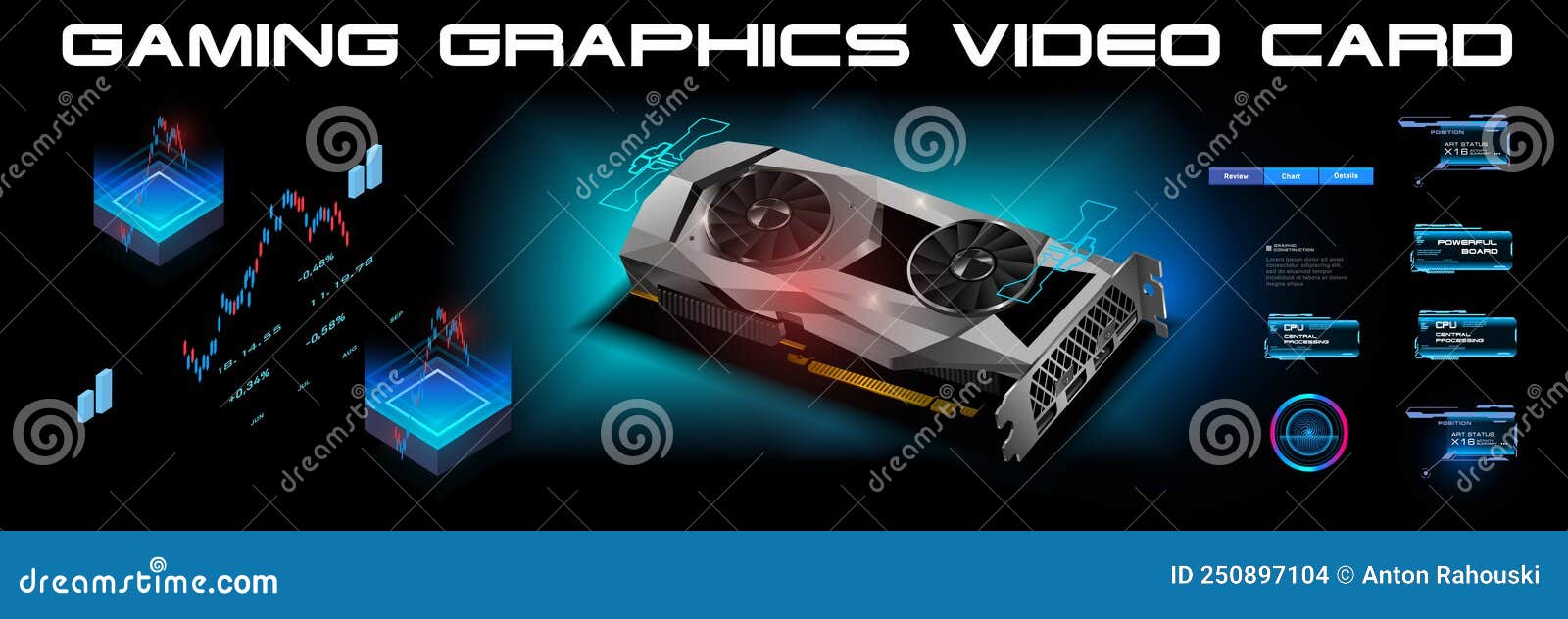 Realistic Video Card for Computer in Isometric View. Video Card for  Cryptocurrency Mining or Games Stock Vector - Illustration of bitcoin,  connection: 250897104