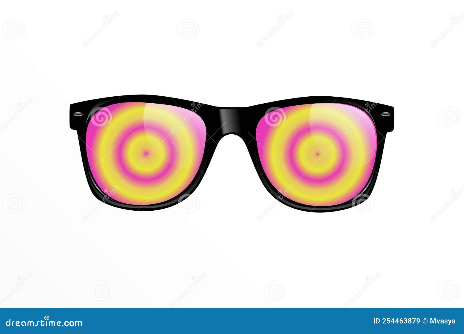 Classic Vintage Sunglasses Realistic Isolated Vector Illustration