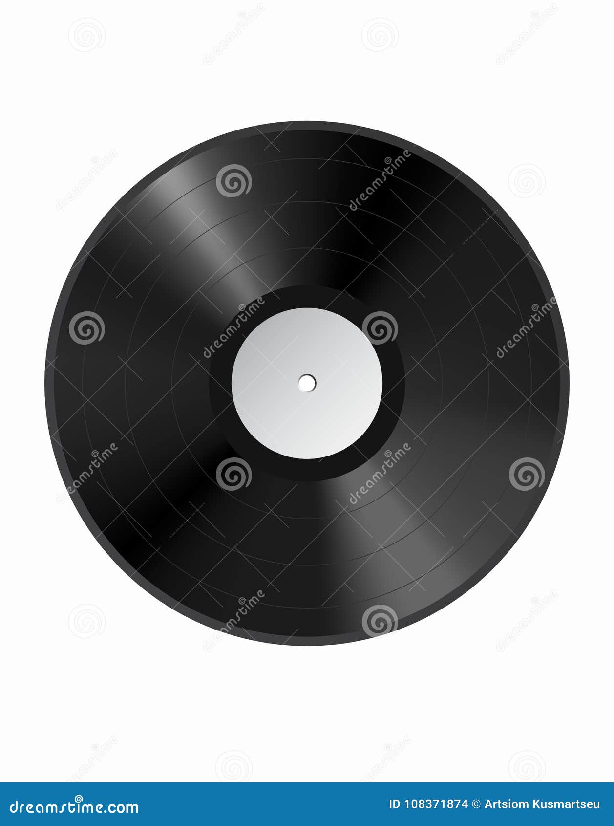 Download Vinyl disc mock up stock vector. Illustration of black ...