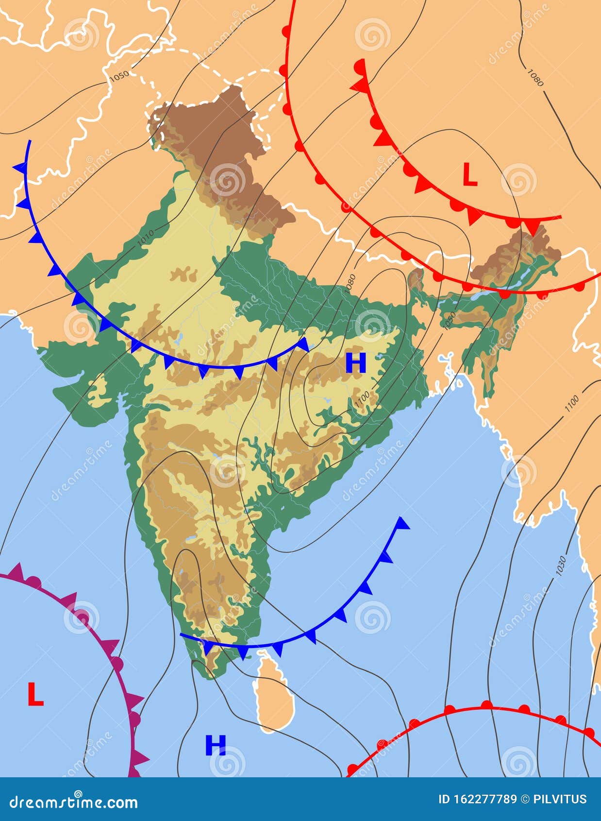 Satellite Map Of India Darken