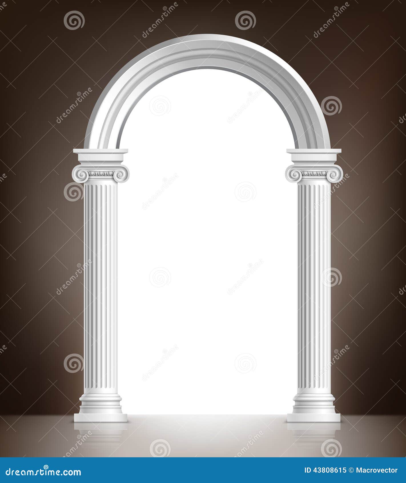 realistic white arch