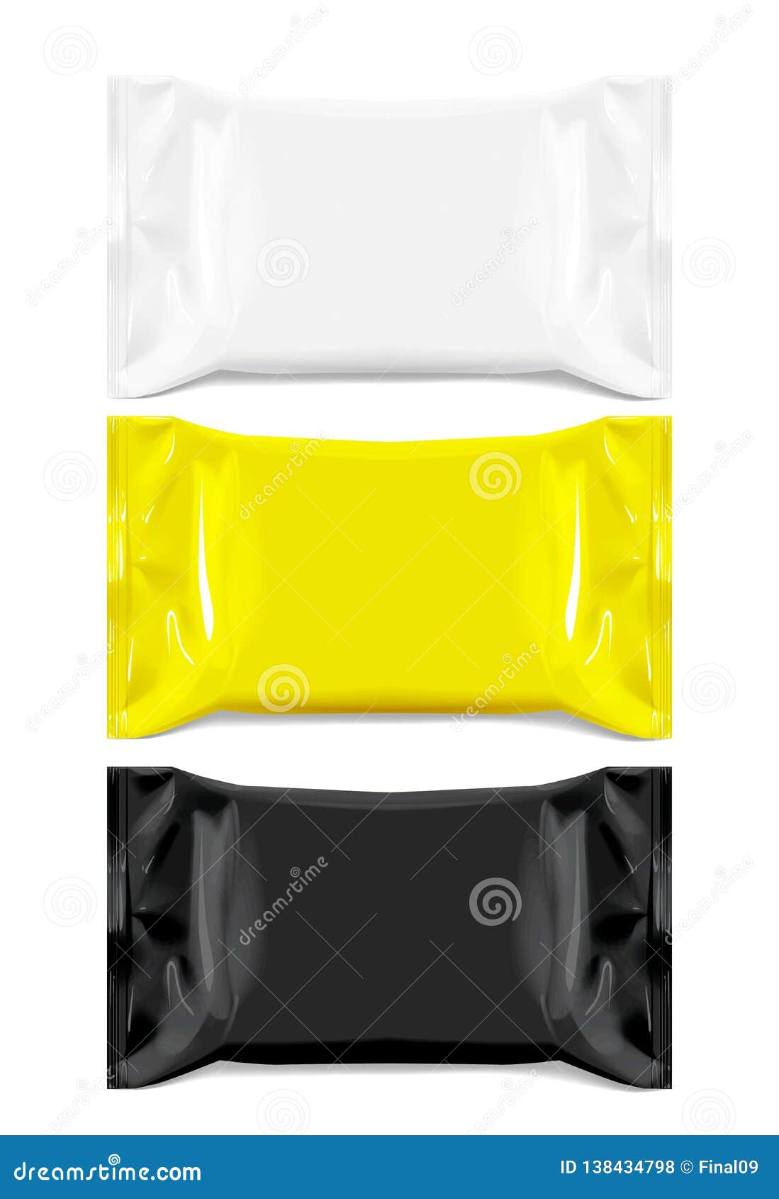 Download Realistic White Black And Yellow Blank Template Packaging Foil For Wet Wipes Realistic Foil Package Stock Vector Illustration Of Disinfection Clear 138434798 Yellowimages Mockups