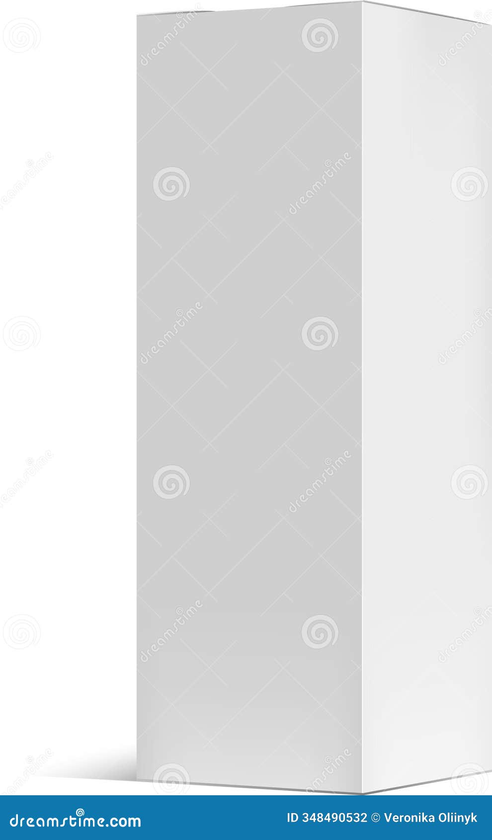 Blank Cardboard Packaging Square Box Mockup Isolated On A White ...