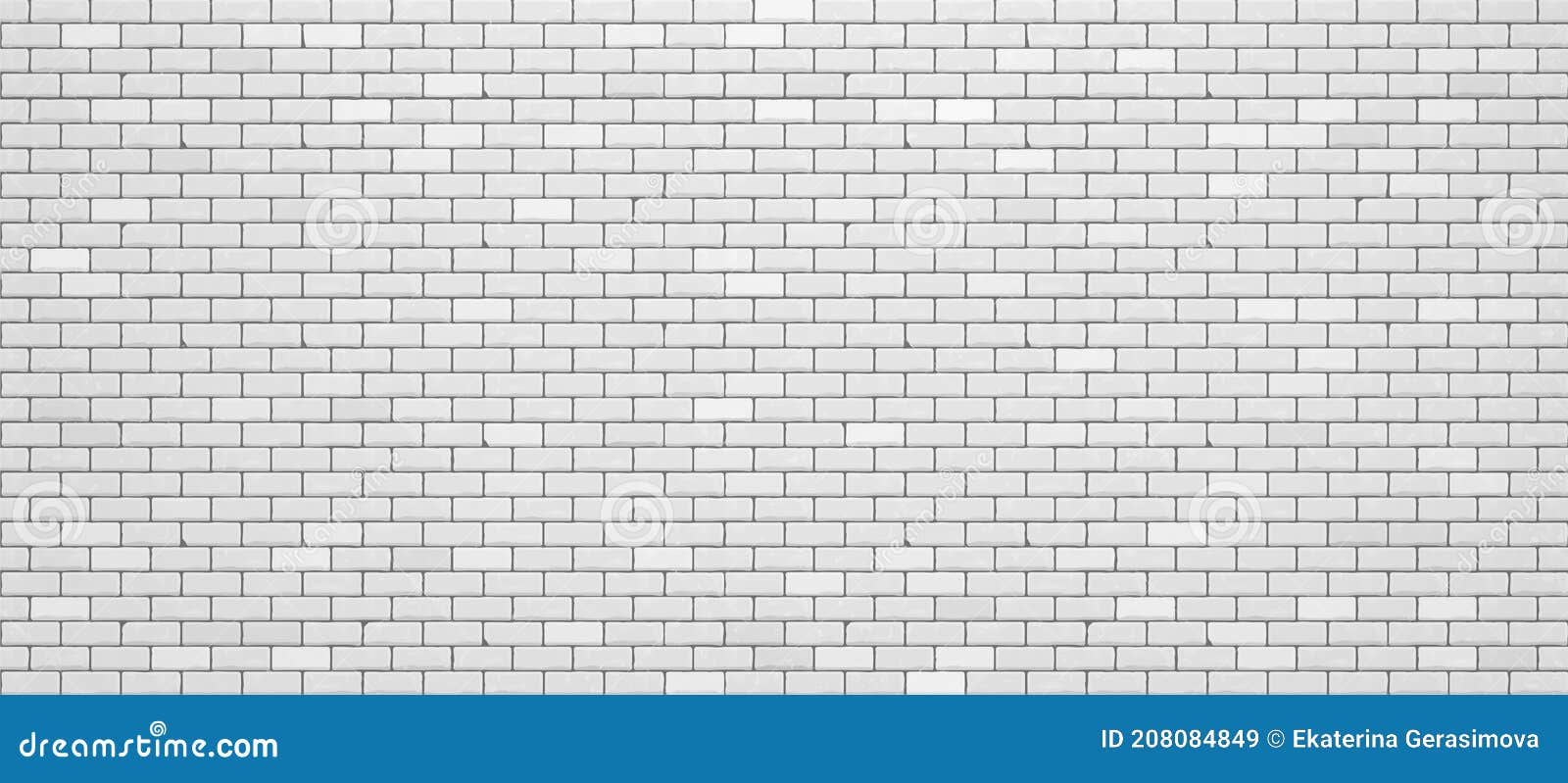 Realistic White Brick Wall. Vector Illustration EPS 10 Stock Vector