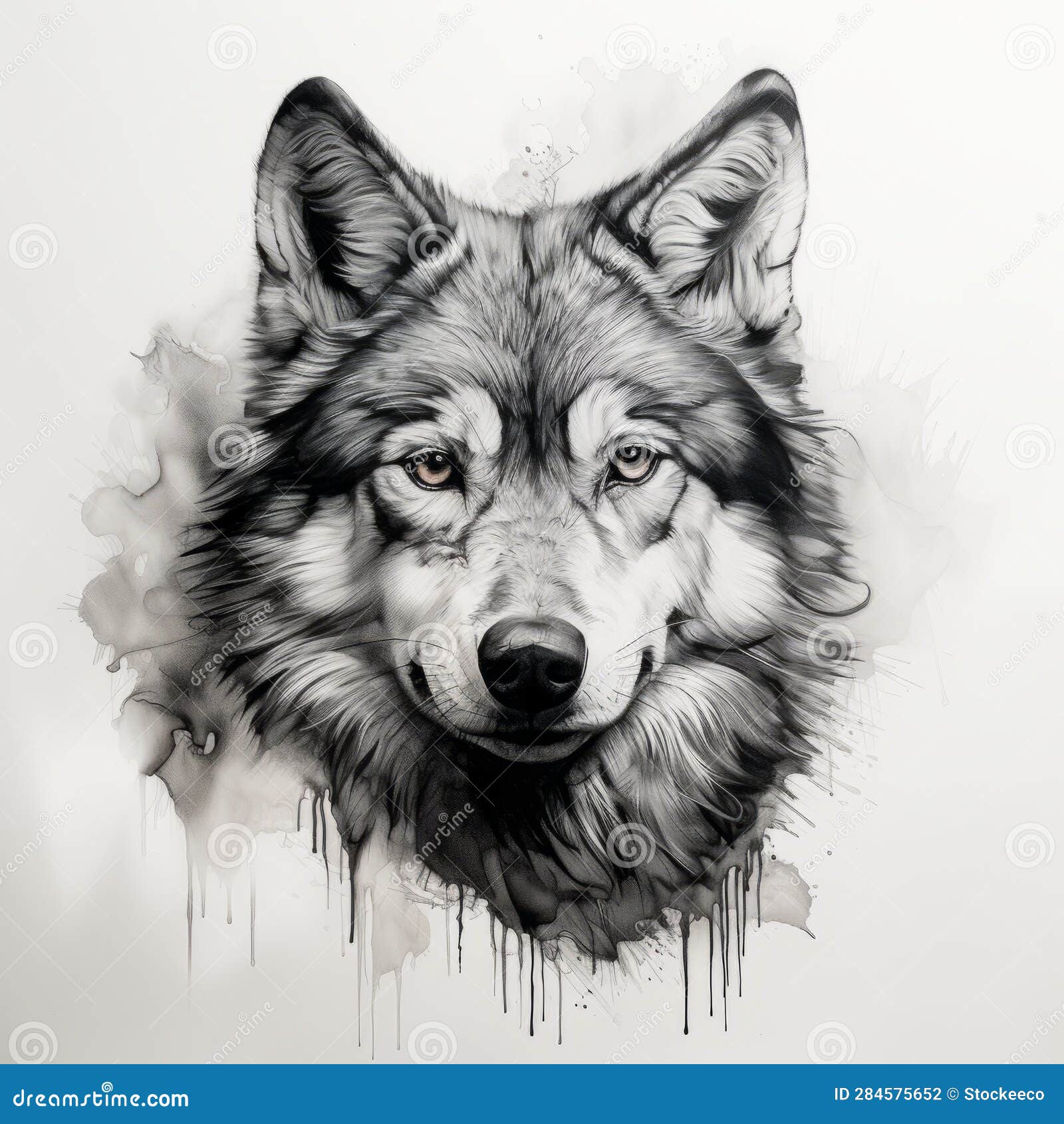 Wolf portrait Free Stock Vectors