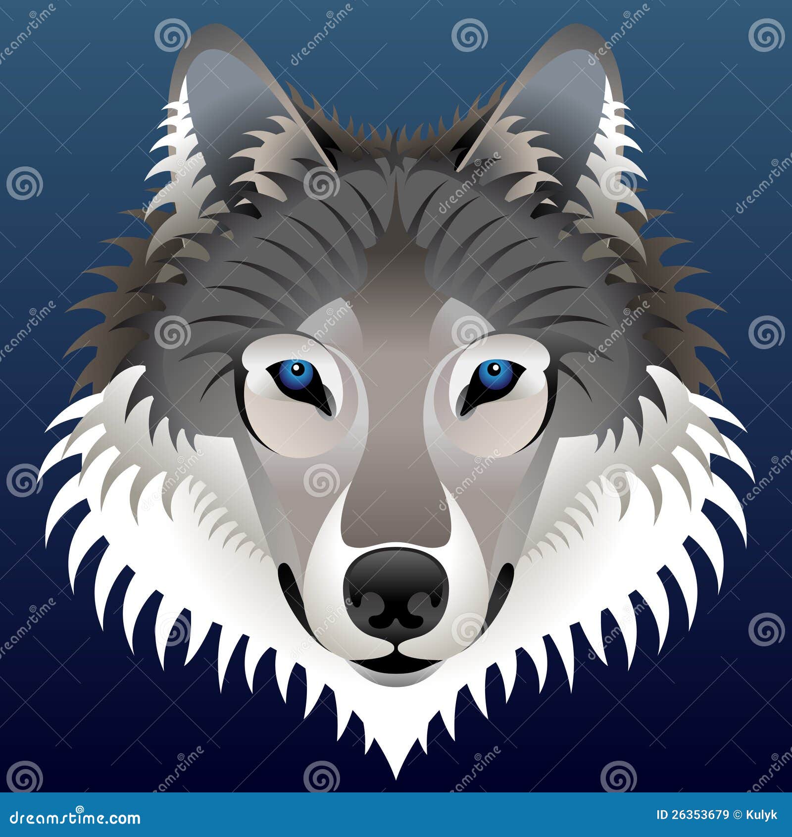 Realistic wolf s face stock vector. Illustration of emblem - 26353679 Realistic wolf s face stock vector. Illustration of emblem - 26353679