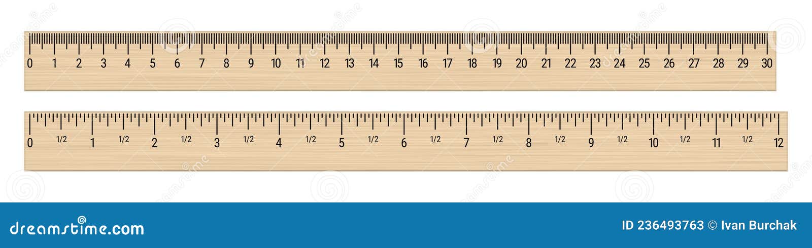 Wood 12 inch Ruler