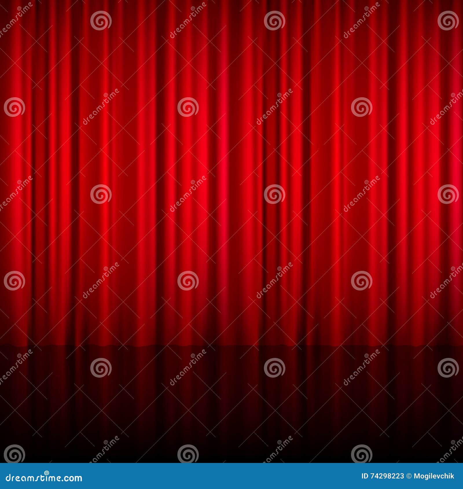 Realistisches Rotes Theater Geschlossener Vorhang Vektor Abbildung Illustration Von Realistisches Theater
