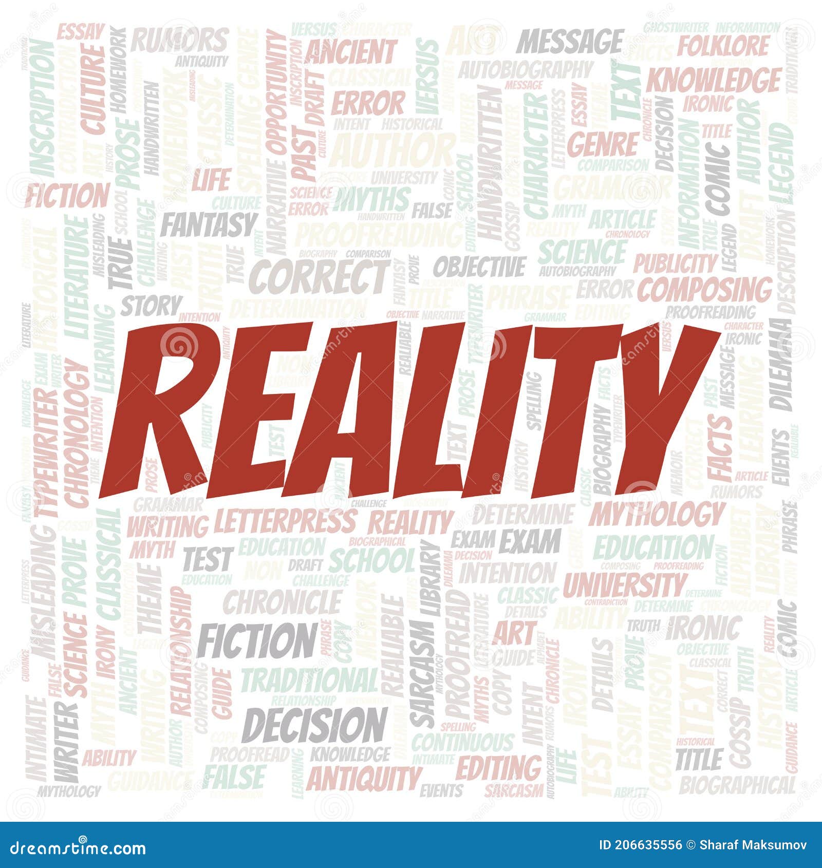 Reality Typography Word Cloud Create with the Text only Stock