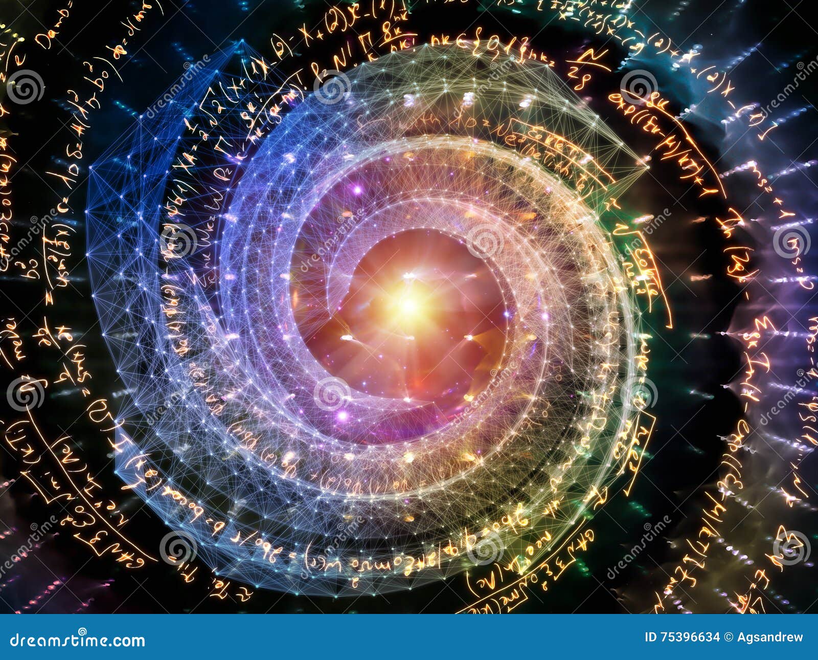 Reality of Virtual Forms stock illustration. Illustration of equation