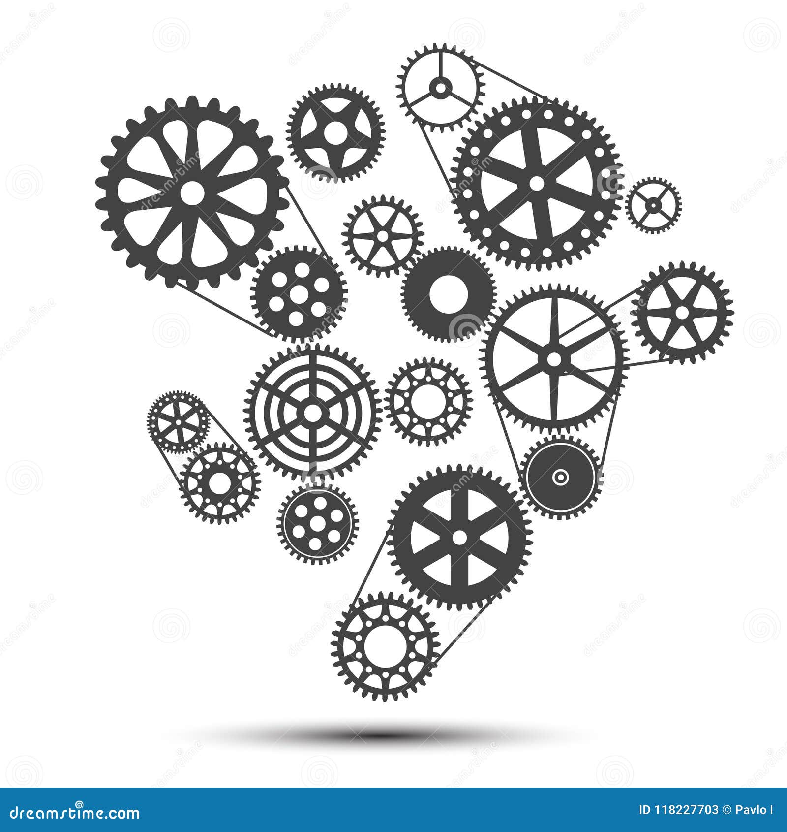 Realization Concept, Clockwork Vector Stock Vector Illustration of mechanism, cooperation