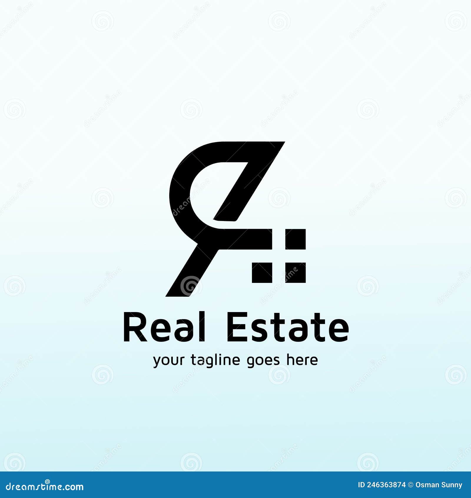 Realty Group Logo Design Template Letter R Stock Vector Illustration