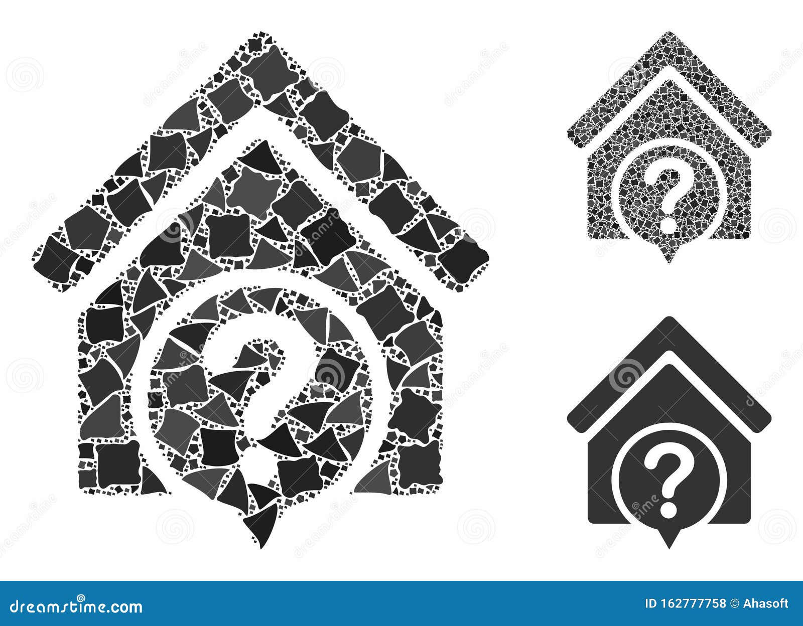 Realty State Mosaic Icon of Trembly Parts Stock Illustration