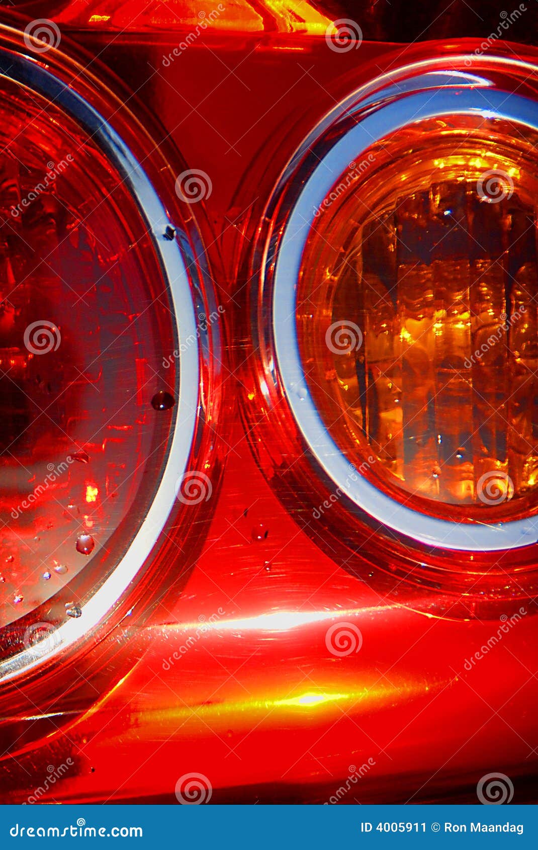 Rear car light stock image. Image of color, reflection 4005911