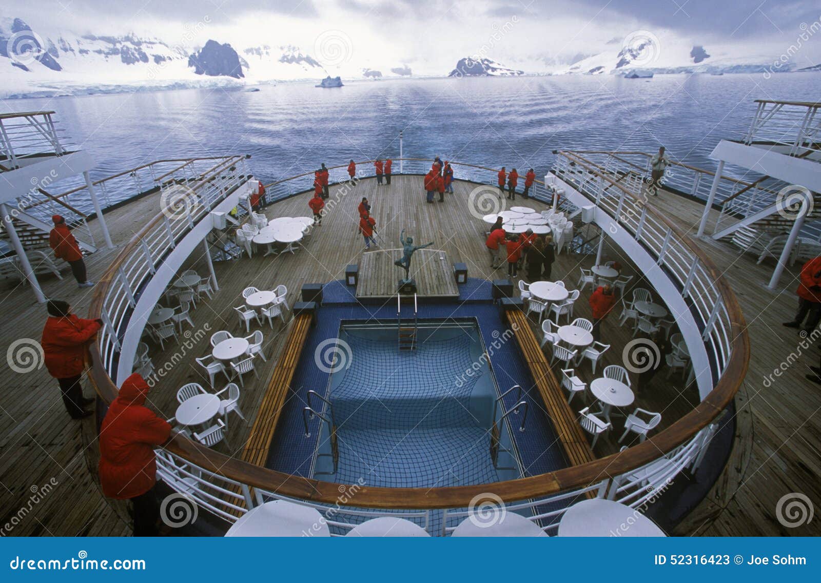 Rear Deck of Cruise Ship Marco Polo, Antarctica Editorial Stock Photo