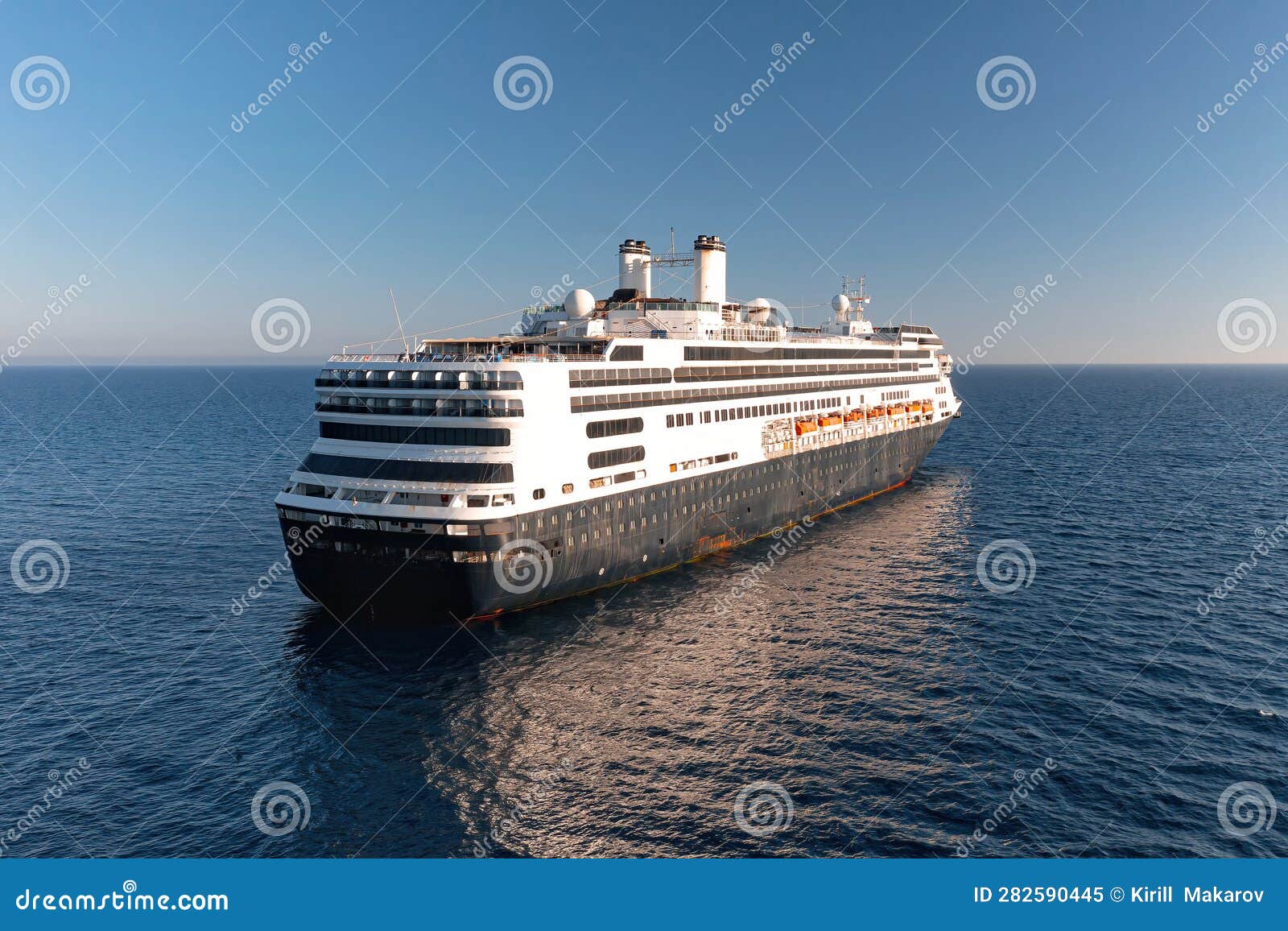 Rear End of the Sailing Cruise Ship in Open Sea Stock Image Image of