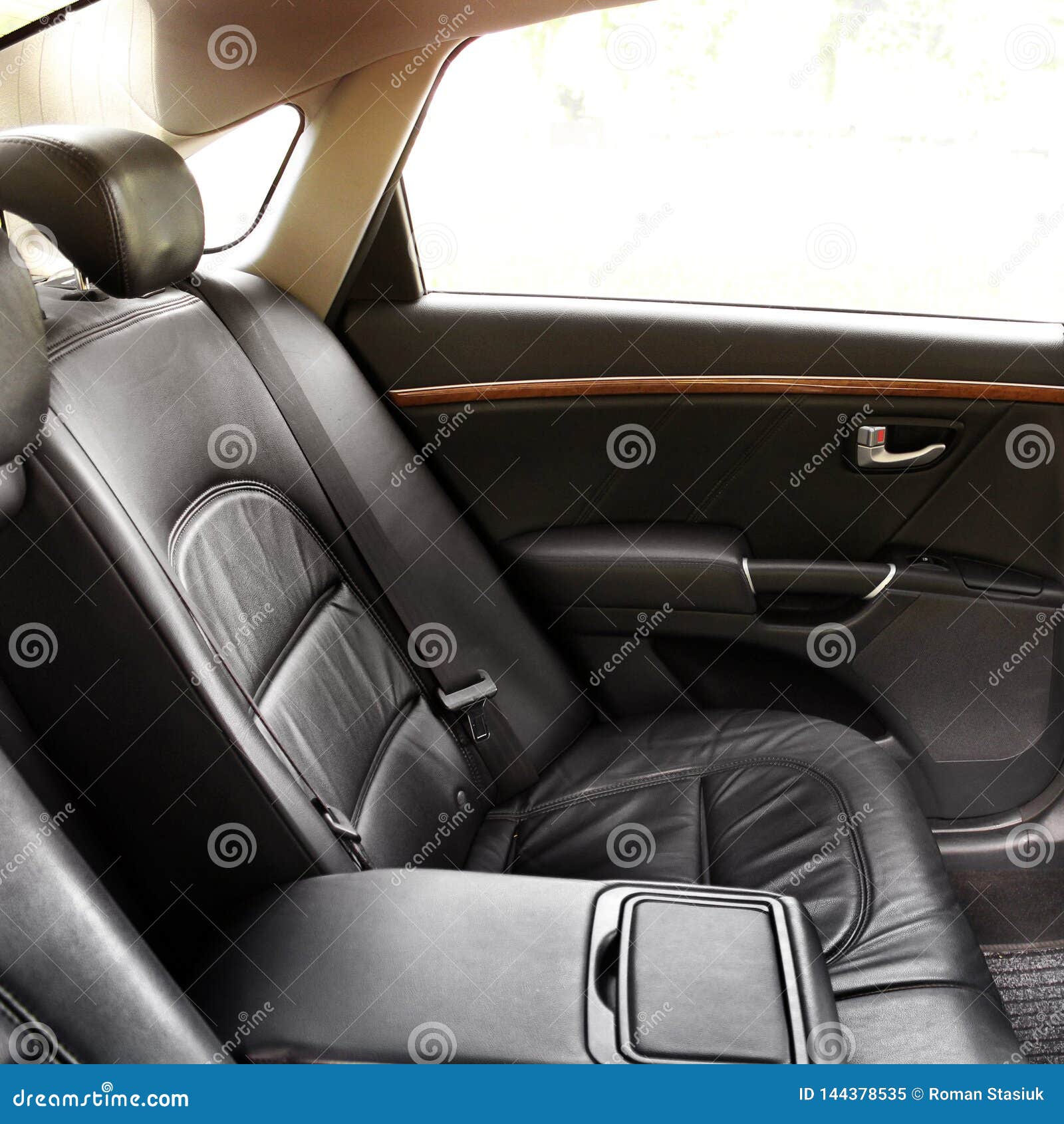Rear leather car seats stock image. Image of equipment 144378535