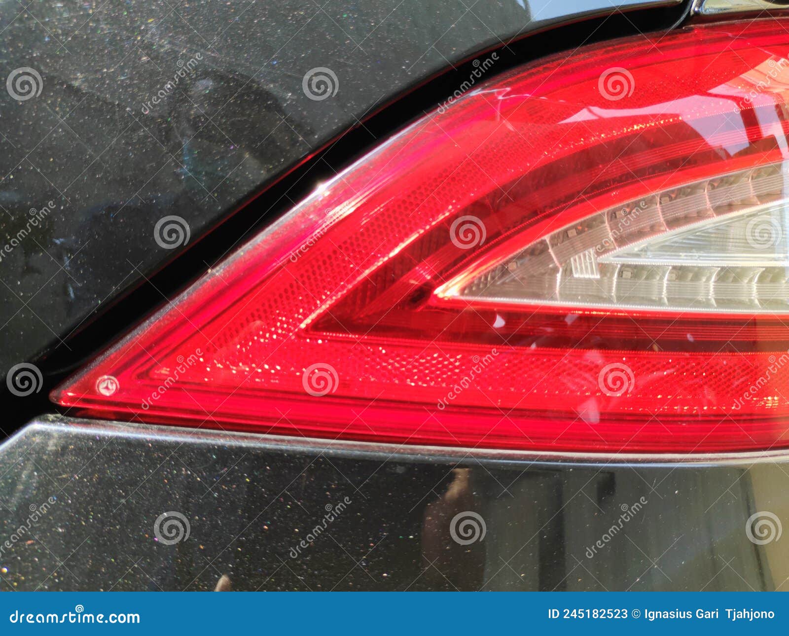 Rear Light of Black Business Car Stock Image Image of vehicle, wheel