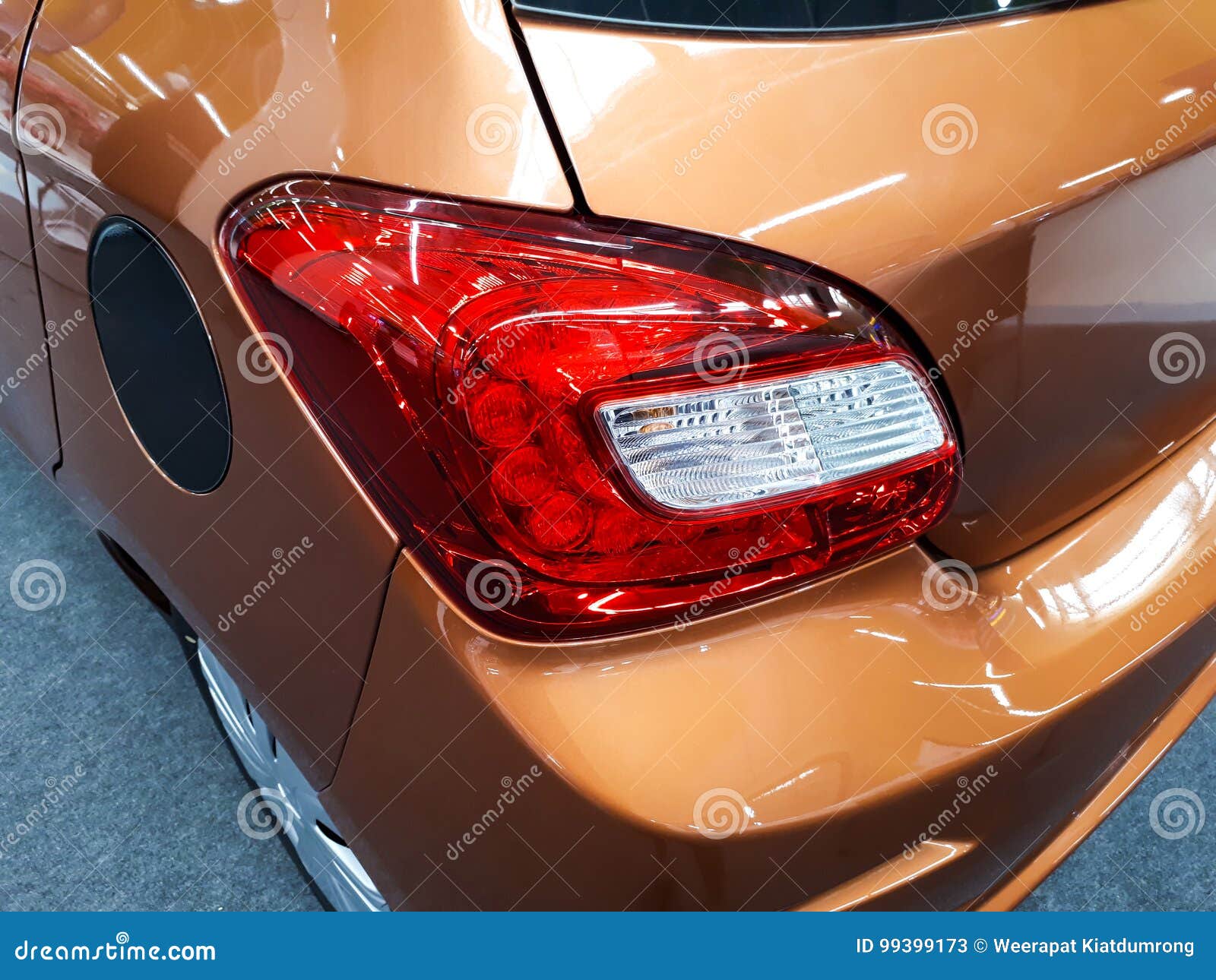 Rear light of a car stock image. Image of isolated, closeup 99399173