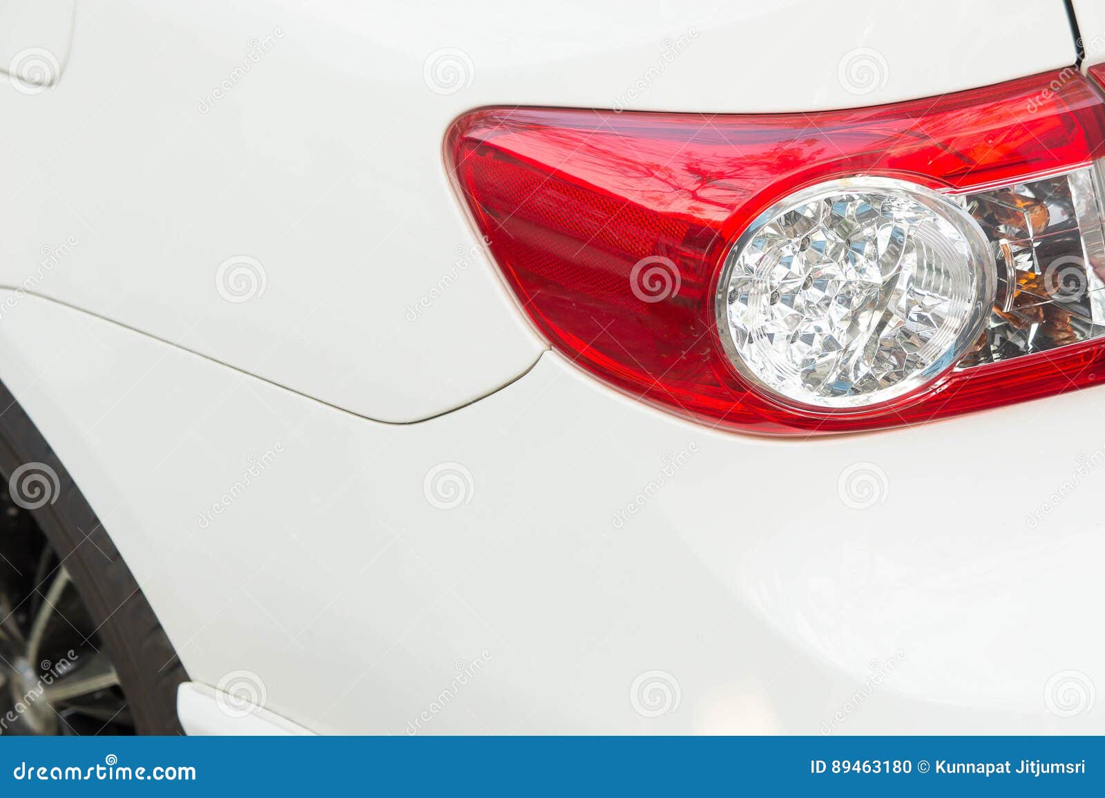 Rear light white car stock photo. Image of auto, rear 89463180