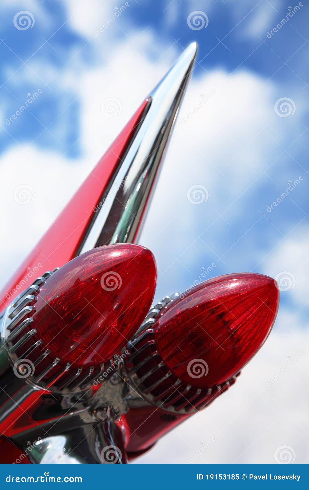 Rear Lights in Rocket Form of Vintage Car Editorial Image Image of