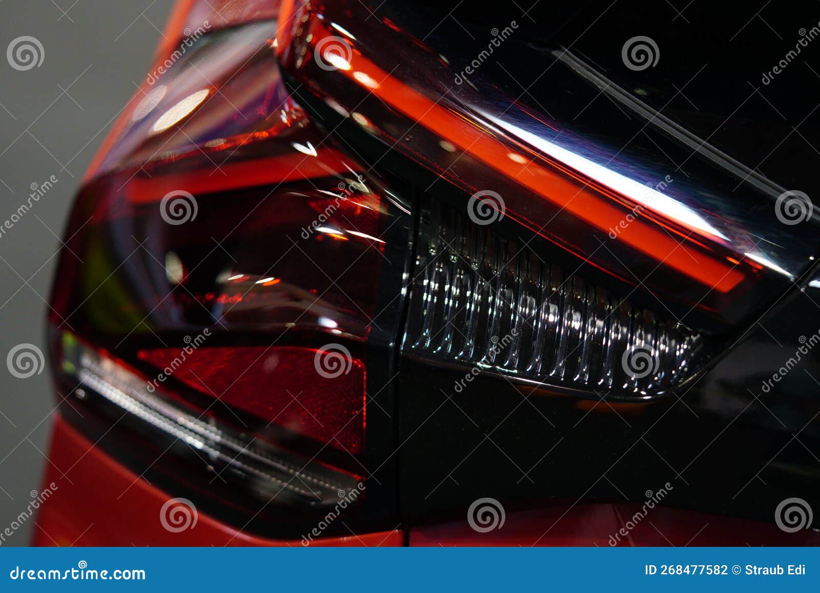 Rear lights of a sport car stock photo. Image of light 268477582