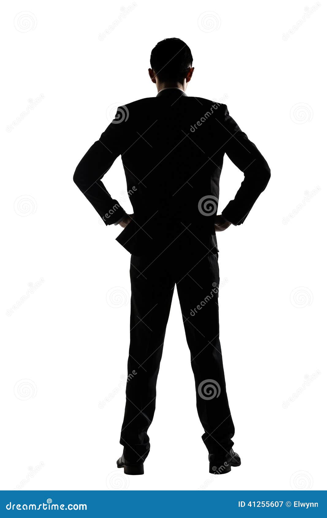 Rear View of Business Man Standing Stock Image - Image of formal ...