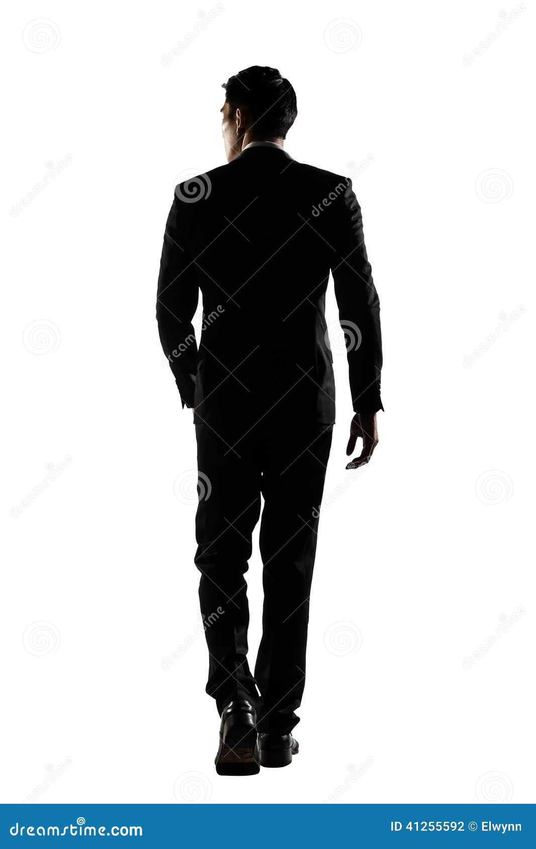 Rear View of Business Man Walk Stock Photo - Image of asia, dark: 41255592