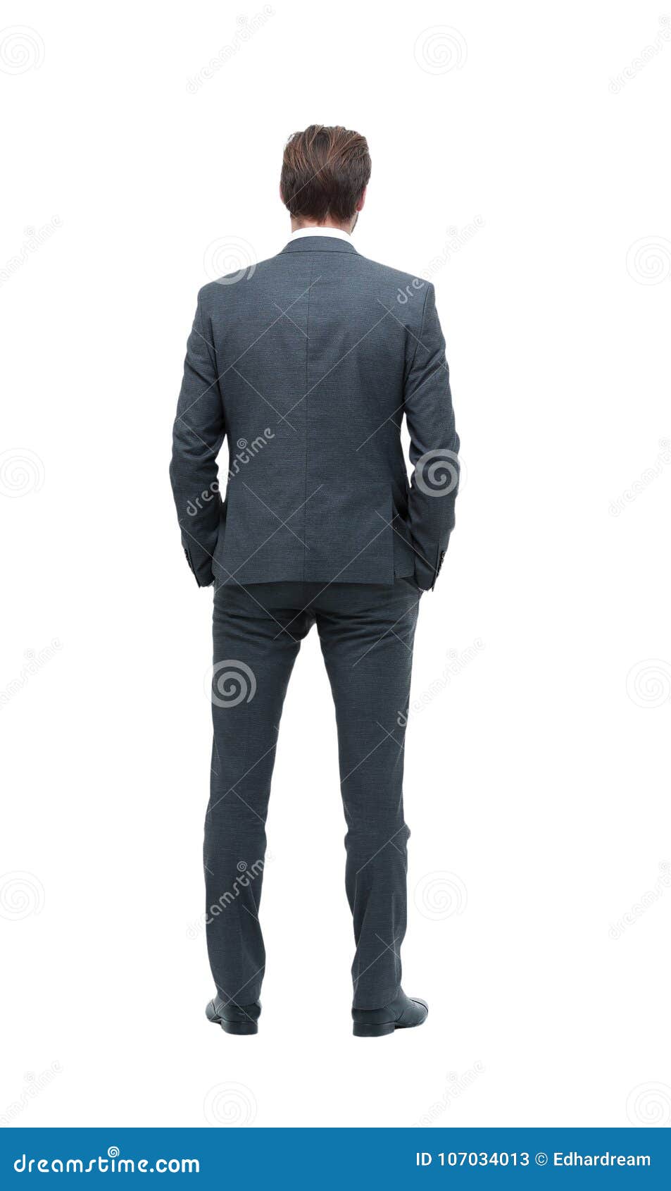 Rear View . Businessman Looking at Copy Space Stock Image - Image of ...