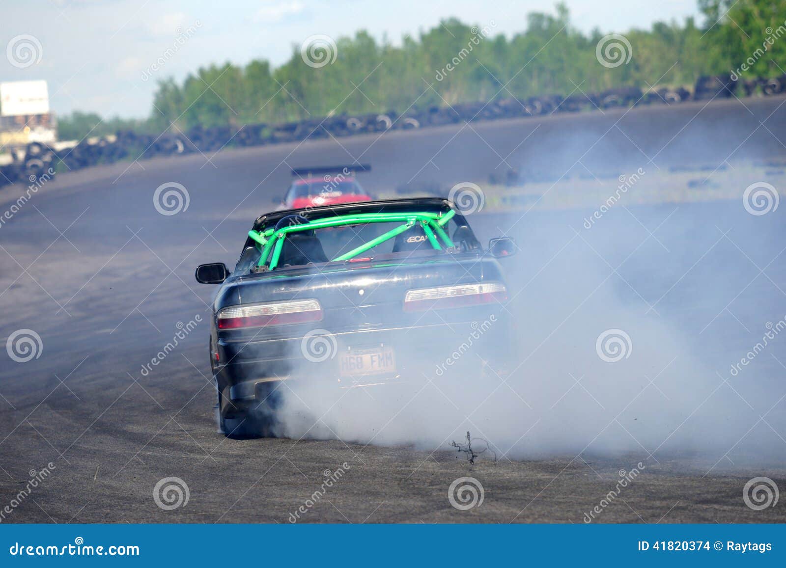 Rear view of drifting car editorial stock image. Image of motor 41820374