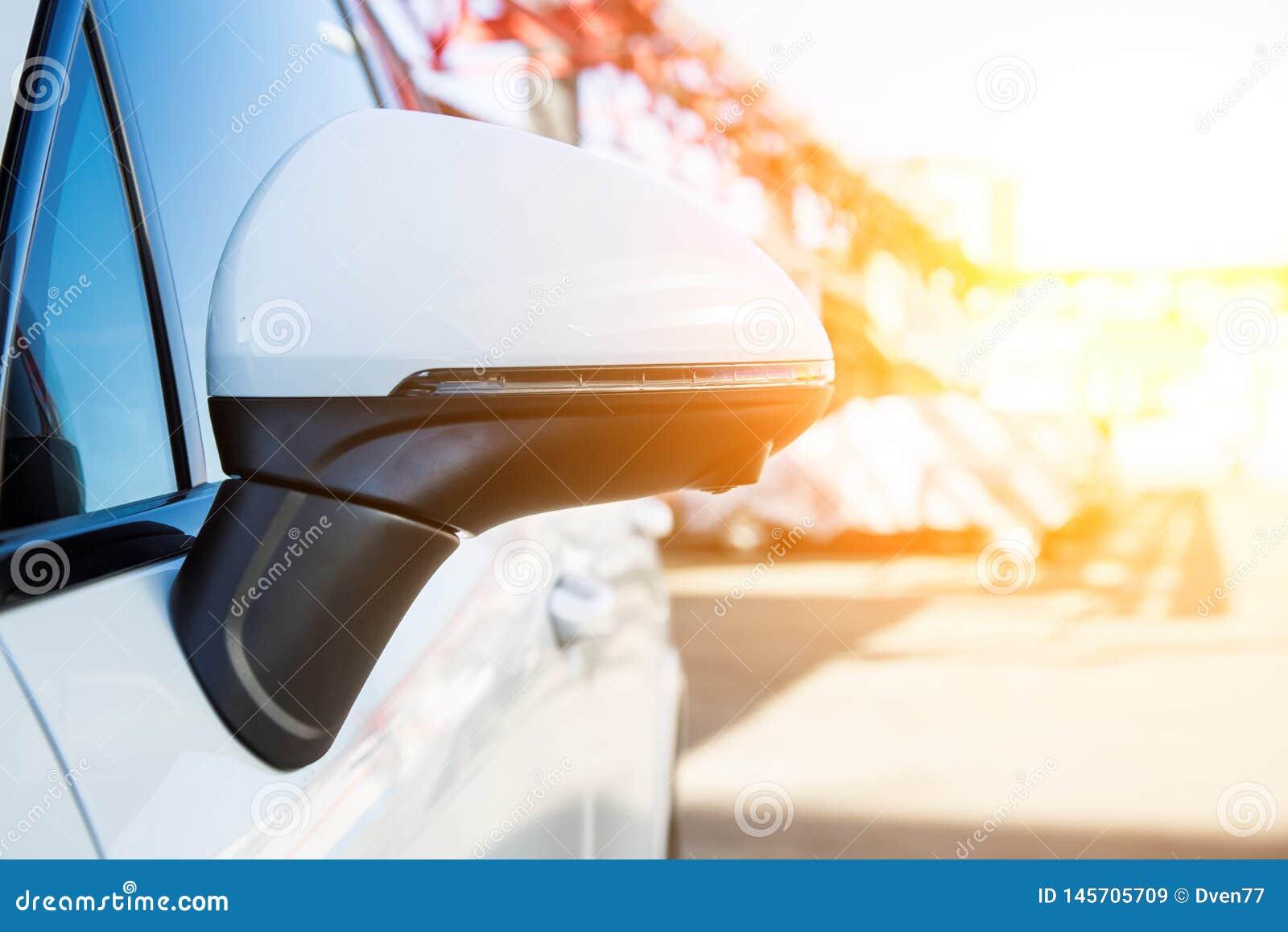 Rear View Mirror Cover with Surround View 360 Degrees Camera. on a White  Premium SUV. Parked on the Street Stock Image - Image of indicator,  dashboard: 145705709