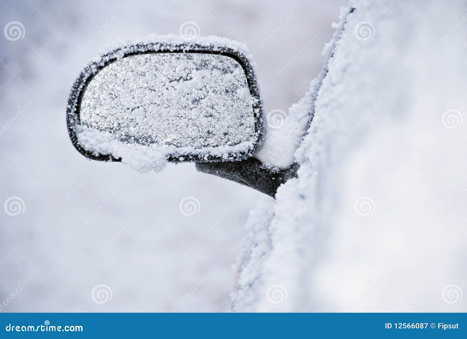 Rear View Mirror Frozen Stuck Stock Image Image of season