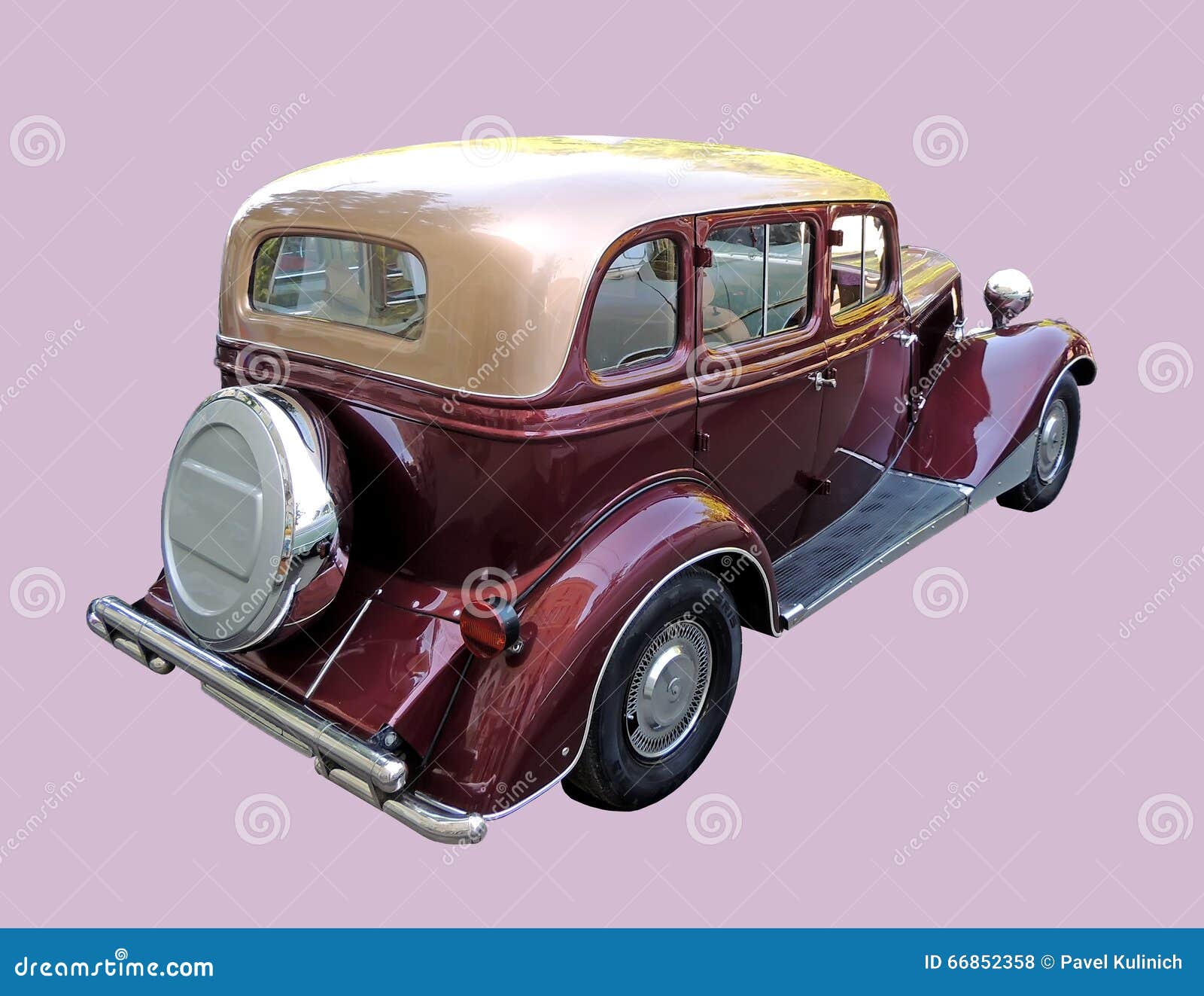 Rear View of Retro Car of 1930s Stock Photo Image of