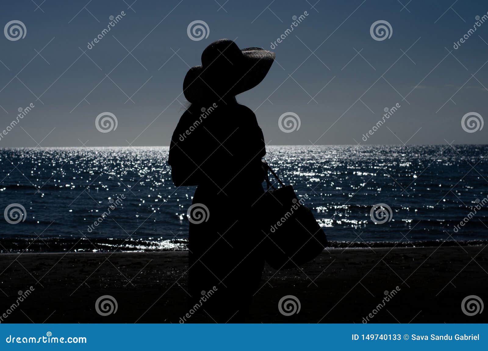 Woman Walking Relaxing on Beach Sunrise Stock Image - Image of ...